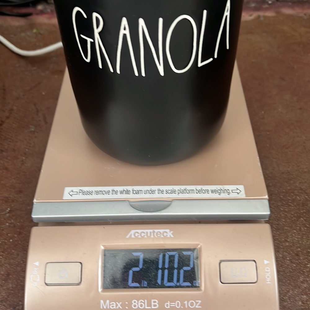 🆕Rae Dunn GRANOLA Black BN Ceramic Canister- VHTF.RARE DISCONTINUED - Picture 7 of 7